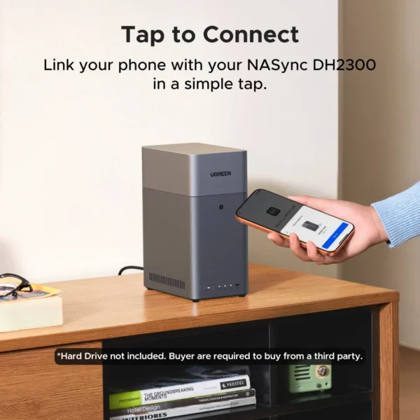 UGREEN NASync DH2300 2-Bay Network Attached Storage 8-Core 4GB RAM 1GbE 4K HDMI - DH2300
