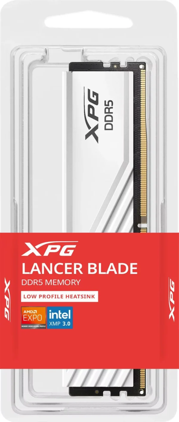 ADATA XPG Lancer Blade RGB 8GB DDR5 5600MHz White Heatsink Memory - AX5U5600C468G-SLABWH