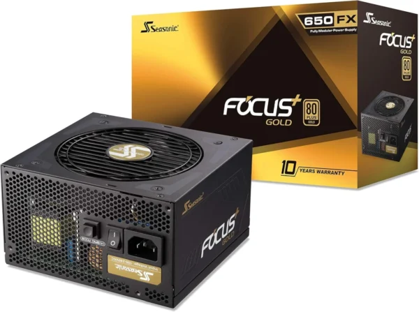 Seasonic FOCUS Plus 650W 80+ Gold Fully Modular ATX Power Supply - SSR-650FX