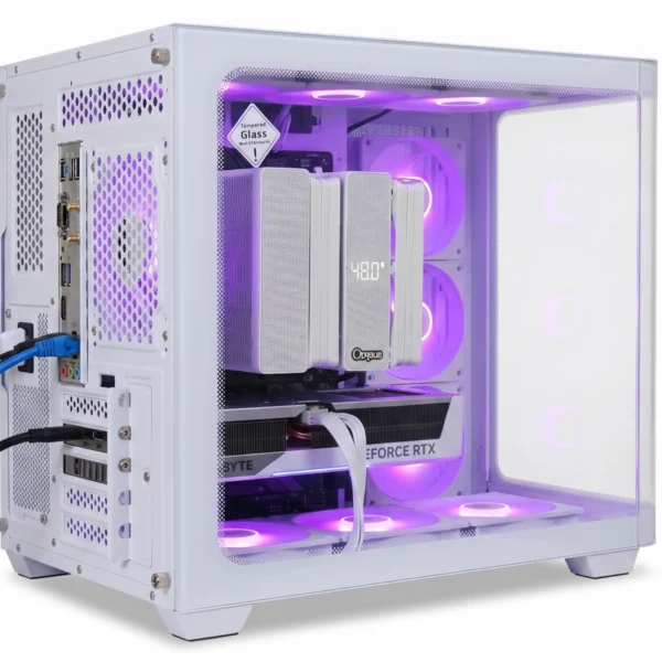 Aurum High-Performance 1440p White Edition Gaming & Content Creation PC Package - AMD Ryzen 7 7700, GeForce RTX 5070 12GB, 32GB DDR5, 2TB Gen4 NVMe! Aurum | High-Performance 1440p White Edition Gaming & Content Creation PC Package - AMD Ryzen 7 7700, GeForce RTX 5070 12GB, 32GB DDR5, 2TB Gen4 NVMe