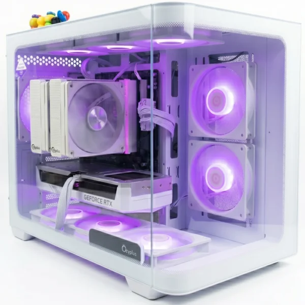 Aurum High-Performance 1440p White Edition Gaming & Content Creation PC Package - AMD Ryzen 7 7700, GeForce RTX 5070 12GB, 32GB DDR5, 2TB Gen4 NVMe, Aurum | High-Performance 1440p White Edition Gaming & Content Creation PC Package - AMD Ryzen 7 7700, GeForce RTX 5070 12GB, 32GB DDR5, 2TB Gen4 NVMe