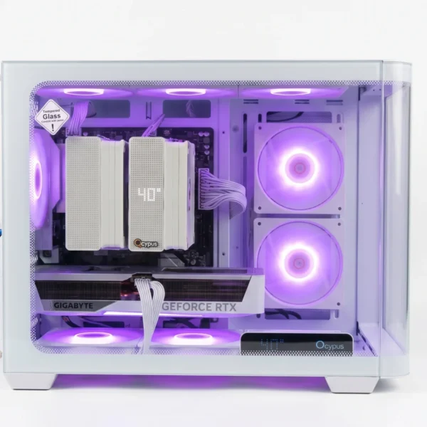 Aurum High-Performance 1440p White Edition Gaming & Content Creation PC Package - AMD Ryzen 7 7700, GeForce RTX 5070 12GB, 32GB DDR5, 2TB Gen4 NVMe Aurum | High-Performance 1440p White Edition Gaming & Content Creation PC Package - AMD Ryzen 7 7700, GeForce RTX 5070 12GB, 32GB DDR5, 2TB Gen4 NVMe
