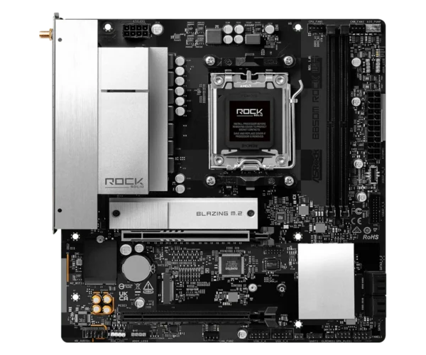 B850M Rock WiFi(L2) ASROCK B850M Rock WiFi - AMD AM5, DDR5 8200+, PCIe 5.0, WiFi 6E Micro-ATX Motherboard - ASROCK B850M ROCK WIFI