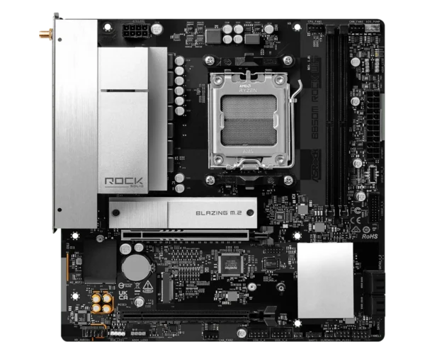 B850M Rock WiFi(L3) ASROCK B850M Rock WiFi - AMD AM5, DDR5 8200+, PCIe 5.0, WiFi 6E Micro-ATX Motherboard - ASROCK B850M ROCK WIFI
