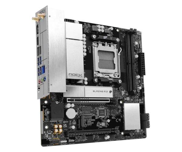 B850M Rock WiFi(L4) ASROCK B850M Rock WiFi - AMD AM5, DDR5 8200+, PCIe 5.0, WiFi 6E Micro-ATX Motherboard - ASROCK B850M ROCK WIFI