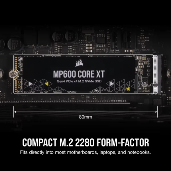 CORSAIR MP600 CORE XT 2TB PCIe Gen4 x4 NVMe M.2 2280 SSD - CSSD-F2000GBMP600CXTR2