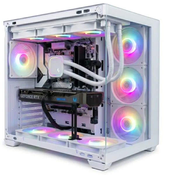 NimbusX High-End White Edition Gaming & Streaming PC - AMD Ryzen 7 7800X3D, RTX 5070, 32GB DDR5, 1TB Gen4 NVMe - 1440p & 4K Desktop. NimbusX | High-End White Edition Gaming & Streaming PC - AMD Ryzen 7 7800X3D, RTX 5070, 32GB DDR5, 1TB Gen4 NVMe - 1440p & 4K Desktop