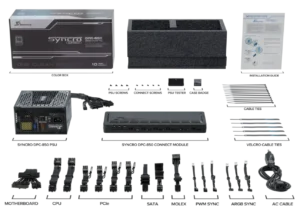 Seasonic Syncro Q704 + DPC-850 850W 80 PLUS Platinum Fully Modular PC Case & Power Supply Bundle - SSR850FB