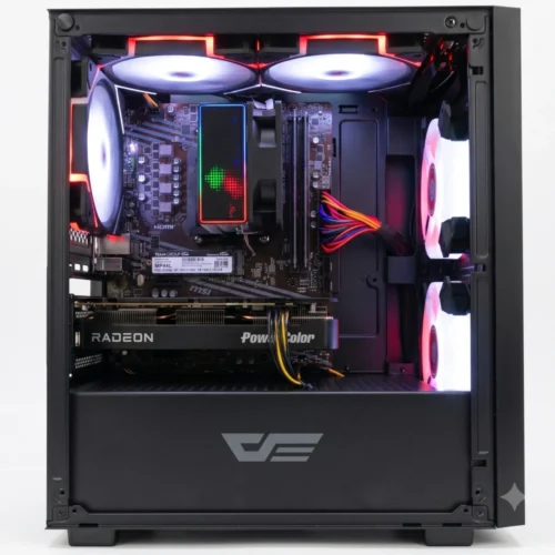 Yonder | Mid-Range AMD Ryzen 7 5700X & Radeon RX 9060 XT 16GB Desktop PC - 16GB RAM, 500GB NVMe SSD - 1440p Gaming & Content Creation Build
