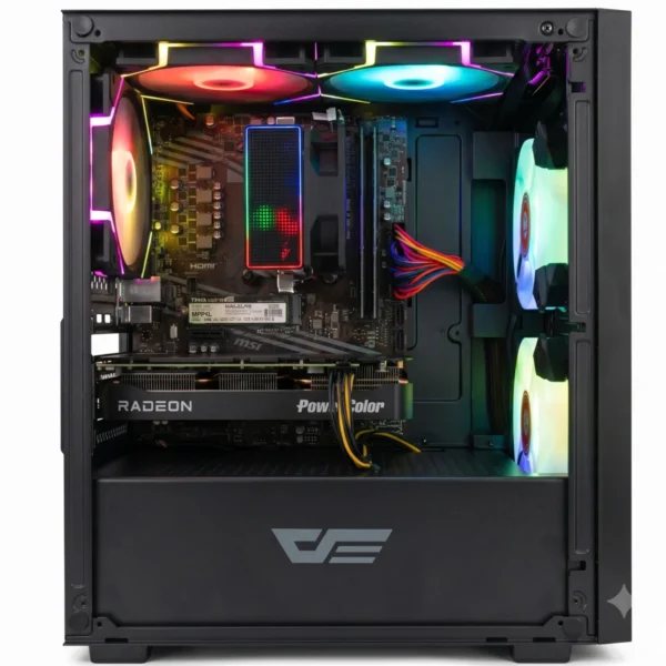 Yonder | Mid-Range AMD Ryzen 7 5700X & Radeon RX 9060 XT 16GB Desktop PC - 16GB RAM, 500GB NVMe SSD - 1440p Gaming & Content Creation Build