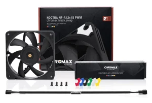 Noctua NF-A12x15 PWM chromax.black.swap 120mm Slim Premium Fan - NF-A12X15PWM CH.BK.S
