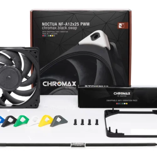 Noctua NF-A12x25 PWM chromax.black.swap 120mm Premium Quiet Fan - NF-A12X25PWM CH.BK.S