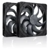 NOCTUA NF-A14x25 G2 PWM Sx2-PP chromax.black 140mm Dual Fan Set - NF-A14x25 G2 PWM Sx2-PP CH.BK