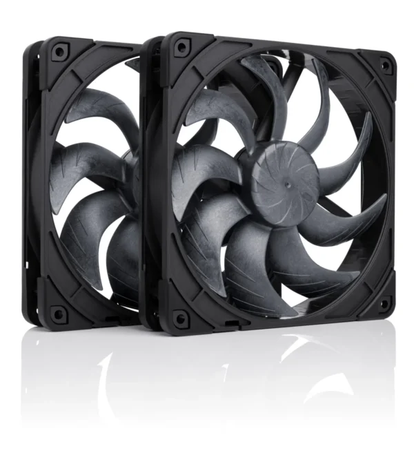 NOCTUA NF-A14x25 G2 PWM Sx2-PP chromax.black 140mm Dual Fan Set - NF-A14x25 G2 PWM Sx2-PP CH.BK