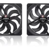 NOCTUA NF-A14x25 G2 PWM Sx2-PP chromax.black 140mm Dual Fan Set - NF-A14x25 G2 PWM Sx2-PP CH.BK
