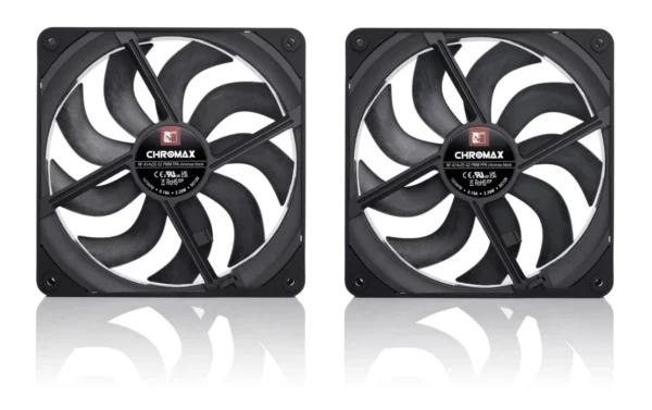 NOCTUA NF-A14x25 G2 PWM Sx2-PP chromax.black 140mm Dual Fan Set - NF-A14x25 G2 PWM Sx2-PP CH.BK