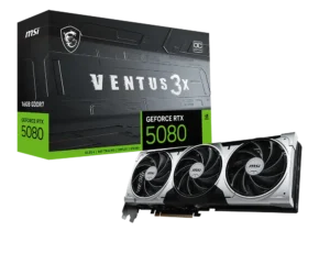 MSI GeForce RTX 5080 16GB VENTUS 3X OC PLUS SFF-Ready Triple-Fan GPU - RTX 5080 16G VENTUS 3X OC PLUS / OC