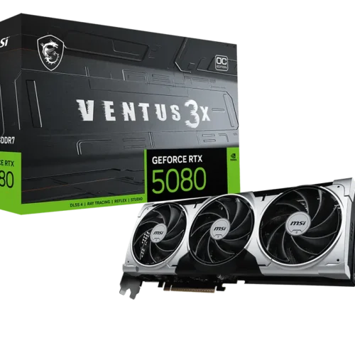 MSI GeForce RTX 5080 16GB VENTUS 3X OC PLUS SFF-Ready Triple-Fan GPU - RTX 5080 16G VENTUS 3X OC PLUS / OC