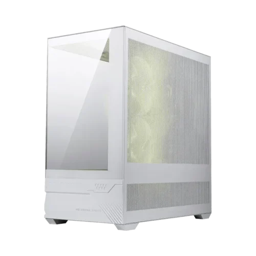 MSI MAG PANO M110R White Mini Tower mATX PC Case 270-Degree Tempered Glass ARGB - MAG PANO M110R WHITE
