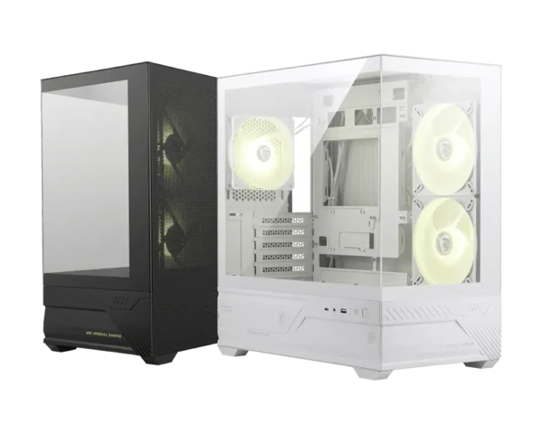 product_1767171998831725501c3f78ee4cde7dff2b7c8737 MSI MAG PANO M110R White Mini Tower mATX PC Case 270-Degree Tempered Glass ARGB - MAG PANO M110R WHITE