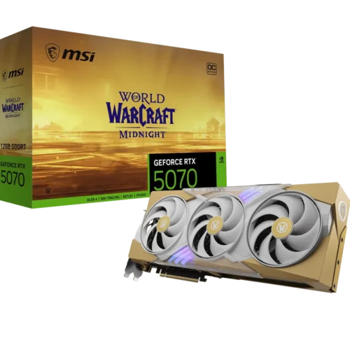 MSI - RTX 5070 12G World of Warcraft MIDNIGHT LIGHT EDITION OC - 12GB - RTX 5070 12G World of Warcraft MIDNIGHT LIGHT EDITION OC