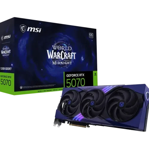MSI - RTX 5070 12G World of Warcraft MIDNIGHT VOID EDITION OC - 12GB - RTX 5070 12G World of Warcraft MIDNIGHT VOID EDITION OC
