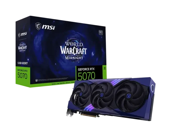 MSI - RTX 5070 12G World of Warcraft MIDNIGHT VOID EDITION OC - 12GB - RTX 5070 12G World of Warcraft MIDNIGHT VOID EDITION OC
