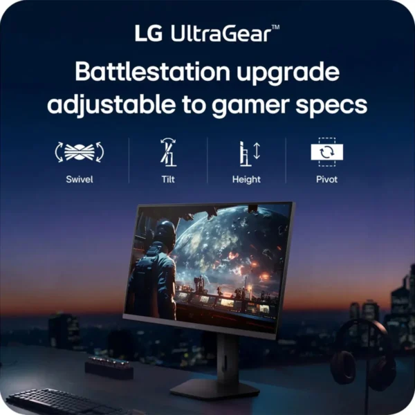 LG 27" UltraGear QHD 1440p IPS 200Hz 1ms FreeSync HDR400 Gaming Monitor - 27G610A-B