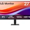 LG 27" IPS Full HD 1080p 120Hz 5ms HDR10 sRGB 99% Virtually Borderless Monitor - 27U411A-B