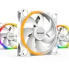 01_140_PWM Be Quiet! Light Wings White 140mm PWM Triple-Pack ARGB Case Fans with 20 ARGB LEDs and ARGB Hub - BL102