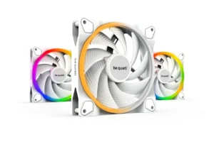 Be Quiet! Light Wings White 140mm PWM High-Speed Triple-Pack ARGB Case Fans with 20 ARGB LEDs and ARGB Hub - BL103