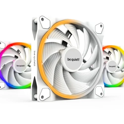 Be Quiet! Light Wings White 140mm PWM High-Speed Triple-Pack ARGB Case Fans with 20 ARGB LEDs and ARGB Hub - BL103