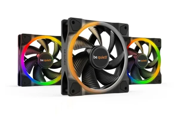 Be Quiet! Light Wings 120mm PWM ARGB High Airflow PC Case Fan Triple Pack w/ ARGB Hub - BL076