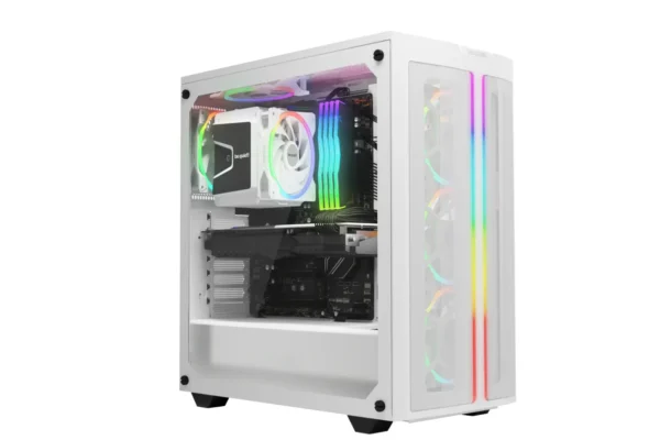 02_PWM Be Quiet! Light Wings White 120mm PWM Triple-Pack ARGB Case Fans with 18 ARGB LEDs and ARGB Hub - BL100