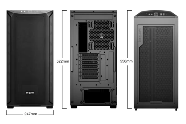 02_Shadow_Base_800 (1) Be Quiet! Shadow Base 800 Airflow Full-Tower ATX Case with 3 Pure Wings 3 Fans & Tempered Glass - BGW60