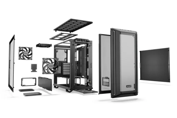 04_Dark_Base_701 BE QUIET! Dark Base 701 Black Mid-Tower E-ATX PC Case with ARGB Lighting & Tempered Glass - BGW58