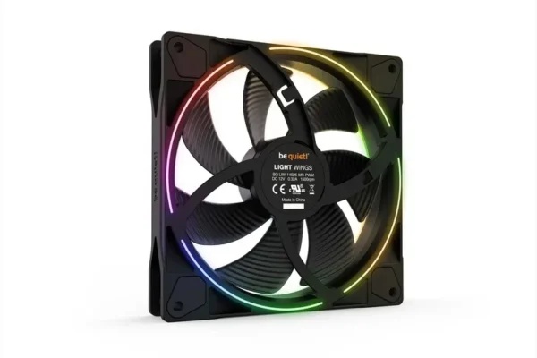Be Quiet! Light Wings 140mm PWM ARGB High Airflow PC Case Fan Triple-Pack with ARGB Hub - BL078