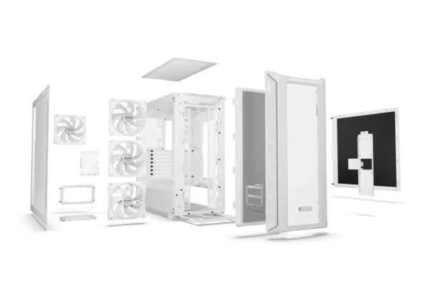 04_Shadow_Base_800_FX_white Be Quiet! Shadow Base 800 FX White Airflow ATX Midi-Tower Case with 4 Light Wings ARGB Fans & Tempered Glass - BGW64