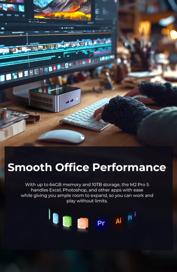 GMKtec NucBox M2 Pro S Intel Core i7-1185G7 16GB RAM 512GB SSD Windows 11 Pro Triple 4K Display Mini PC