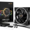 Be Quiet! Light Wings 140mm PWM ARGB High Airflow PC Case Fan Triple-Pack with ARGB Hub - BL078