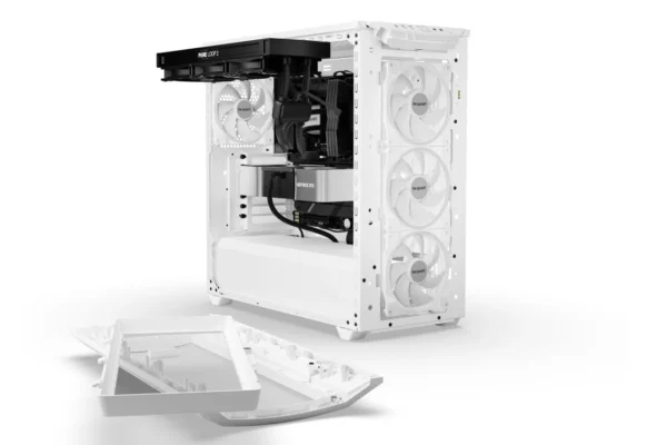 08_Shadow_Base_800_FX_white Be Quiet! Shadow Base 800 FX White Airflow ATX Midi-Tower Case with 4 Light Wings ARGB Fans & Tempered Glass - BGW64