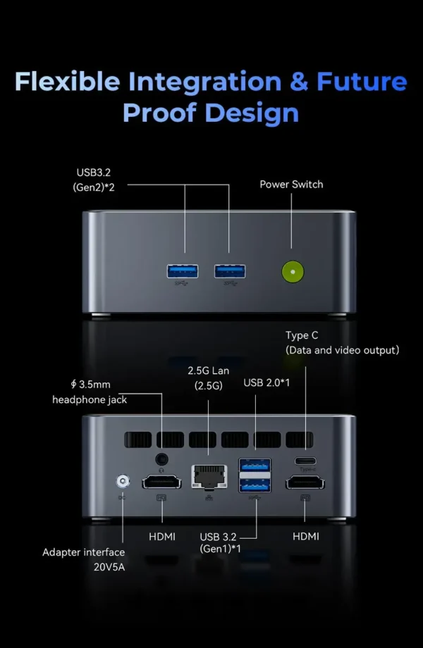 GMKtec NucBox M2 Pro S Intel Core i7-1185G7 16GB RAM 512GB SSD Windows 11 Pro Triple 4K Display Mini PC
