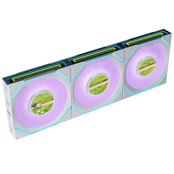 120mm-Case-Fans-Lian-Li-Uni-Fan-SL-Infinity-1-8in-LCD-Flex-2-4GHz-Wireless-120mm-ARGB-Fan-3-Pack-White-12SLIND1F3W-6 LIAN LI UNI FAN SL-INF FLEX LCD 120 White (3-Pack) - 1.8" Display 400x400 - ARGB FDB Fan - G9F.12SLIND1F3W.K0