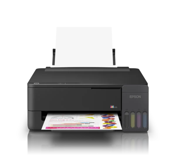 250430_Lou3SCX_BodyBlack_TankGrey_STD1_Final Epson EcoTank L1310 A4 Color Ink Tank Printer 11ipm Print Only Heat-Free USB 2.0 C11CL64503