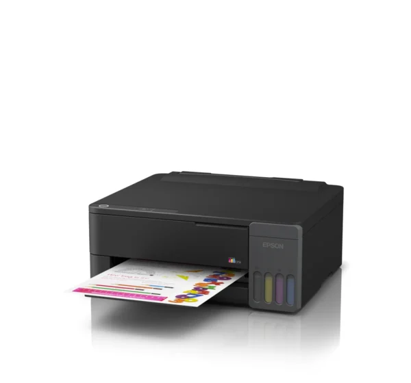 250430_Lou3SCX_BodyBlack_TankGrey_STD8_Final Epson EcoTank L1310 A4 Color Ink Tank Printer 11ipm Print Only Heat-Free USB 2.0 C11CL64503