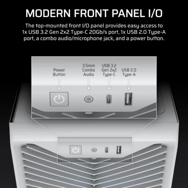 3200D_RS_ARGB_White_Artboard08_AA CORSAIR 3200D RS ARGB White Mid-Tower ATX PC Case - CC-9011345-WW