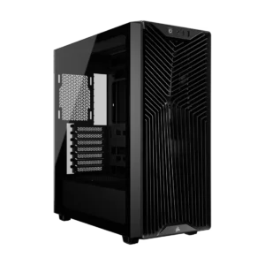3200D_RS_Black_Artboard01_AA CORSAIR 3200D RS Black Mid-Tower ATX PC Case, Tempered Glass, Reverse-Connector Support, 3x RS120 Fans - CC-9011334-WW