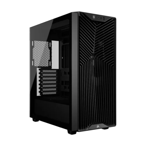 CORSAIR 3200D RS Black Mid-Tower ATX PC Case, Tempered Glass, Reverse-Connector Support, 3x RS120 Fans - CC-9011334-WW