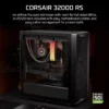 CORSAIR 3200D RS Black Mid-Tower ATX PC Case, Tempered Glass, Reverse-Connector Support, 3x RS120 Fans - CC-9011334-WW