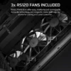 CORSAIR 3200D RS Black Mid-Tower ATX PC Case, Tempered Glass, Reverse-Connector Support, 3x RS120 Fans - CC-9011334-WW